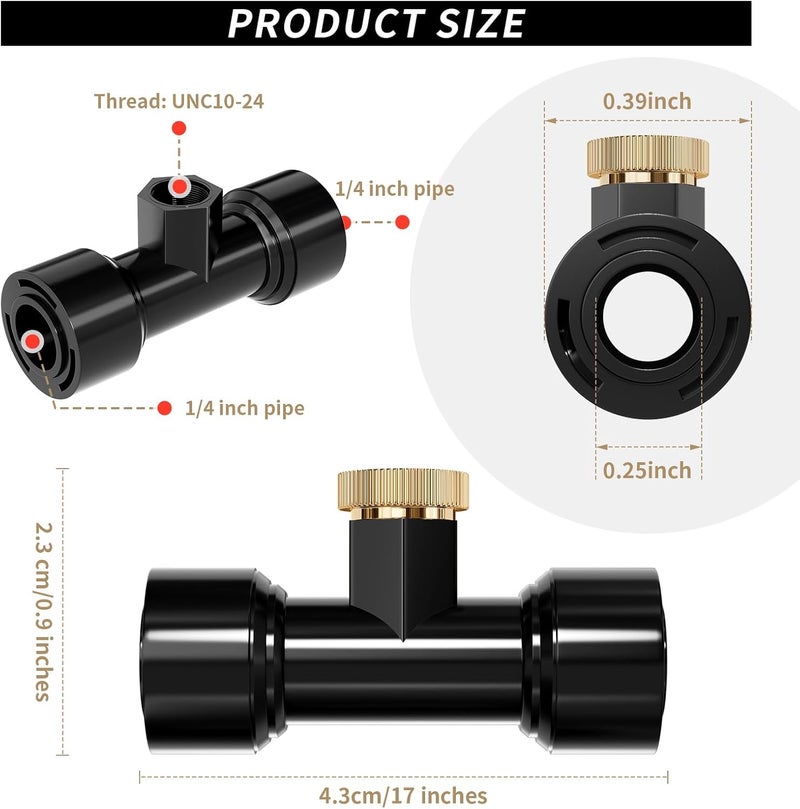cureder Misting Nozzles Kit Include 36 Pcs Misting nozzle 30 Pcs Misting 6 Pcs Plug nozzle tees for Outdoor Spray Cooling System (72 Pieces) - Image 3